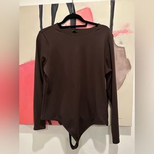 New with tags Express Brown Bodycon Thong Bodysuit